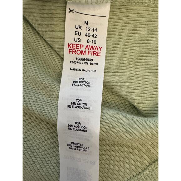 New - TOPSHOP ~  Sage Rib Square Neck Tank Top Size 8-10 FALL VIBES - Picture 6 of 7